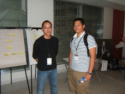 John Lam and Olivier Yip Tong at BarCampEarthToronto