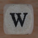 Wooden bead letter W