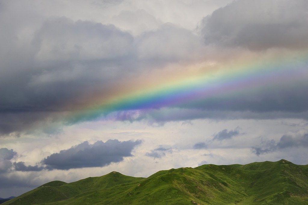 Rainbow over the Tse Chu valley, Tibet 2012