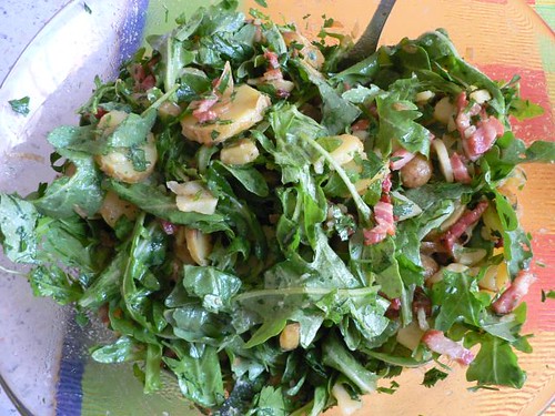 summer salad: (warm) potato & bacon salad