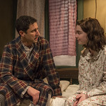 Sean Fortunato (Otto Frank) and Sophie Thatcher (Anne Frank) in THE DIARY OF ANNE FRANK at Writers Theatre. Photo by Michael Brosilow.