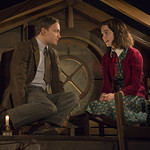 Antonio Zhiurinskas (Peter) and Sophie Thatcher (Anne Frank) in THE DIARY OF ANNE FRANK at Writers Theatre. Photo by Michael Brosilow.