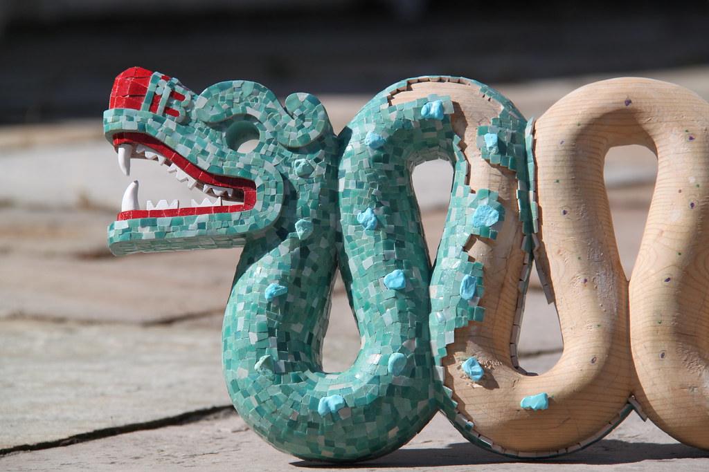 Aztec Mosaic Double Headed Serpent