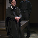 Eliza Stoughton (Sister James) and Steve Haggard (Father Flynn) in DOUBT: A PARABLE at Writers Theatre. Photo by Michael Brosilow.