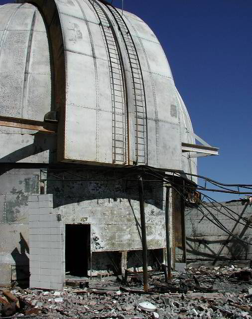 Mt Stromlo Observatory remains after the 2003 fires.