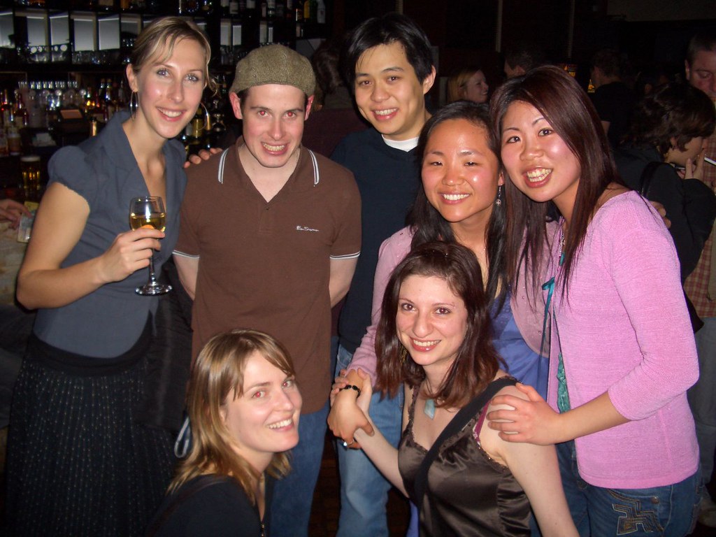cheers to you school buddies...and chris...